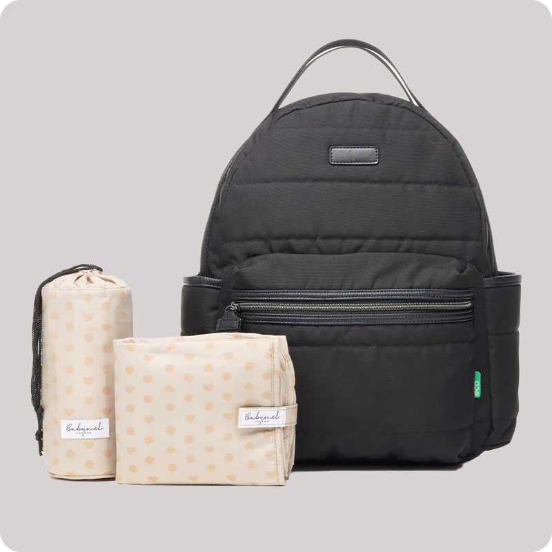 Babymel Lola Eco Backpack | Changing Bag Black