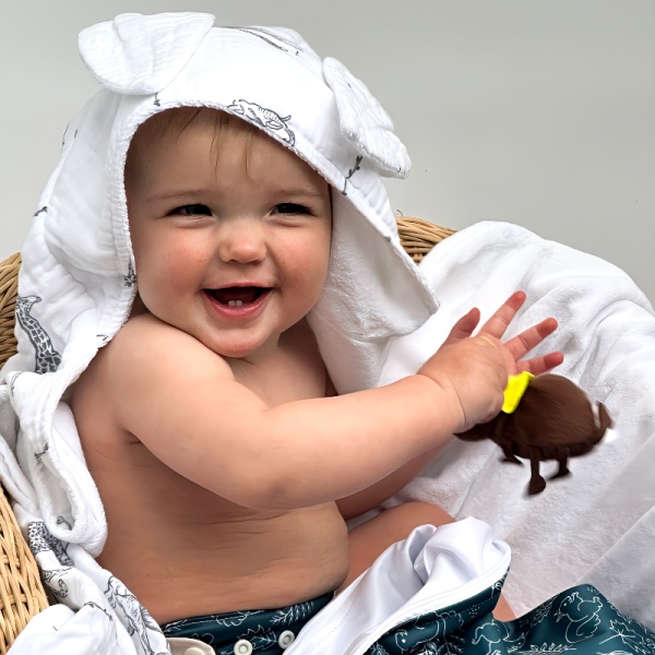 Cheeky Baby Bath Towel With Hood And Ears