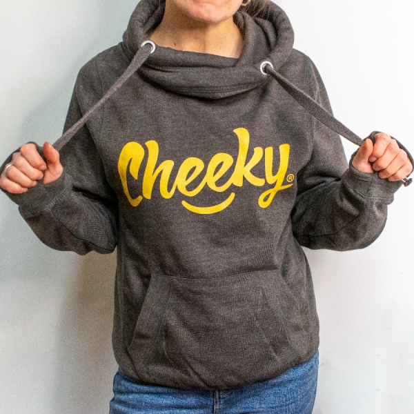 Cheeky Hoodies, Grey Cowl Neck Hoody