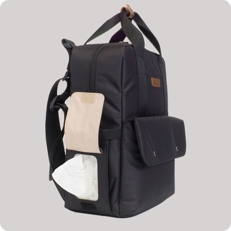 Babymel Georgi Eco Convertible Back Pack | Changing Bag Black