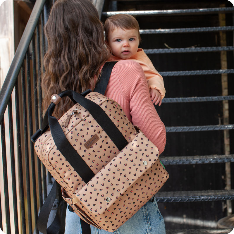 Babymel Georgi Eco Convertible Packpack | Caramel Leopard