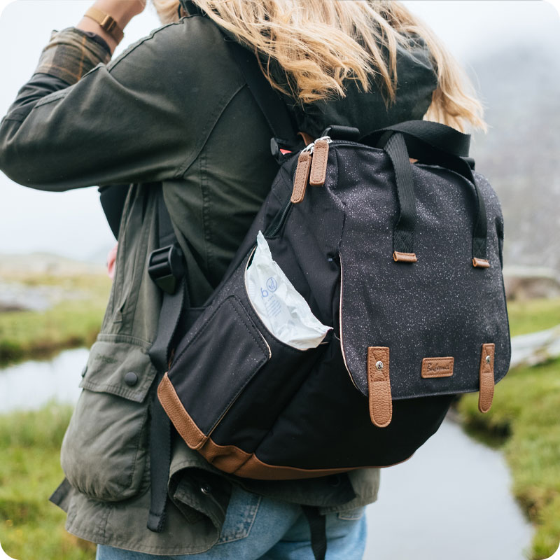 Babymel Robyn Eco Convertible Backpack | Changing Bag Black