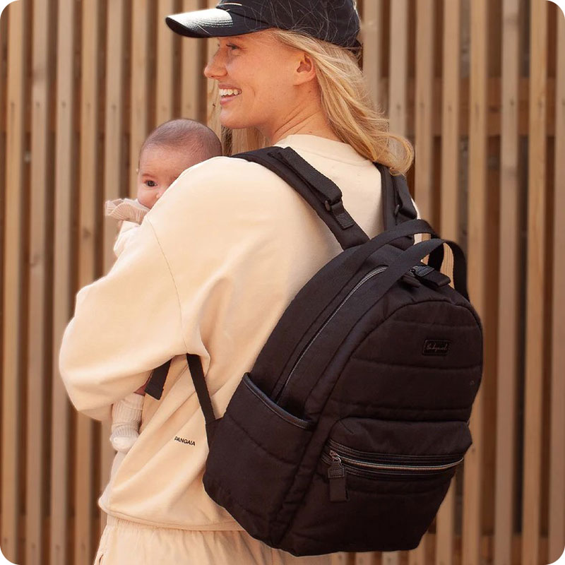 Babymel Lola Eco Backpack | Changing Bag Black