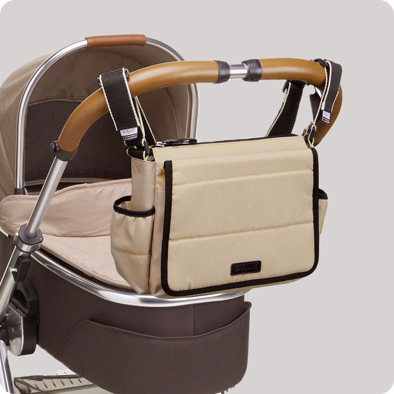 Babymel Eco Stroller Bag Pushchair Organiser - Fawn