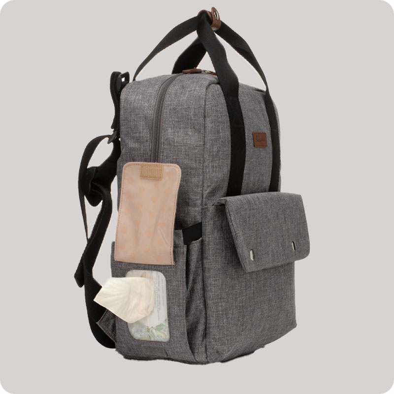 Babymel Georgi Eco Convertible Back Pack - Grey