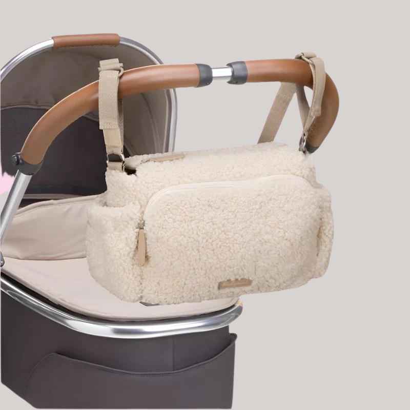 Babymel Teddy Stroller Bag - Cream Pushchair Organiser